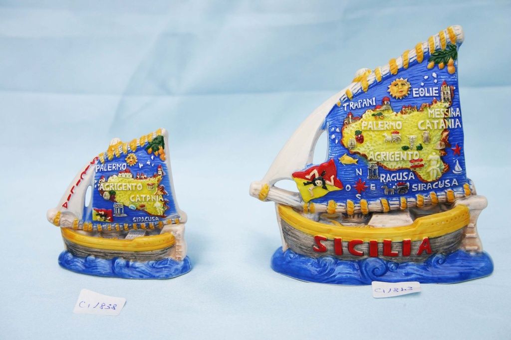 BARCHETTA CERAMICA GRANDE SICILIA 