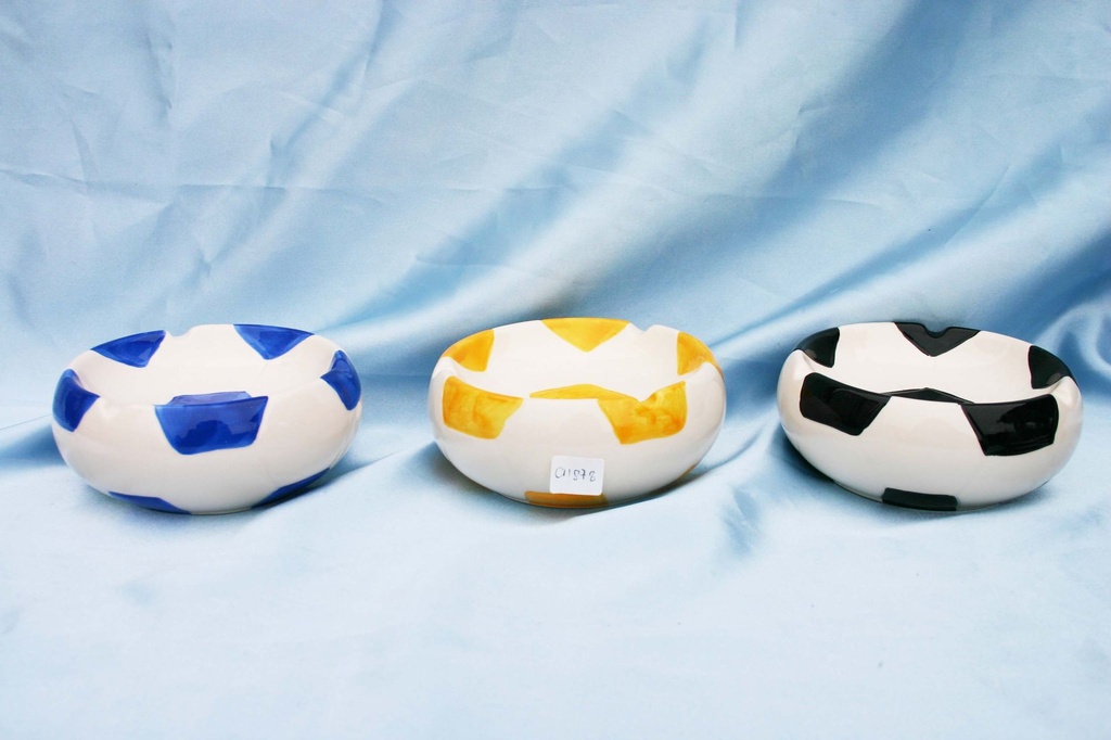 POSACENERE CERAMICA PALLA PIATTA 3 COL ASS 