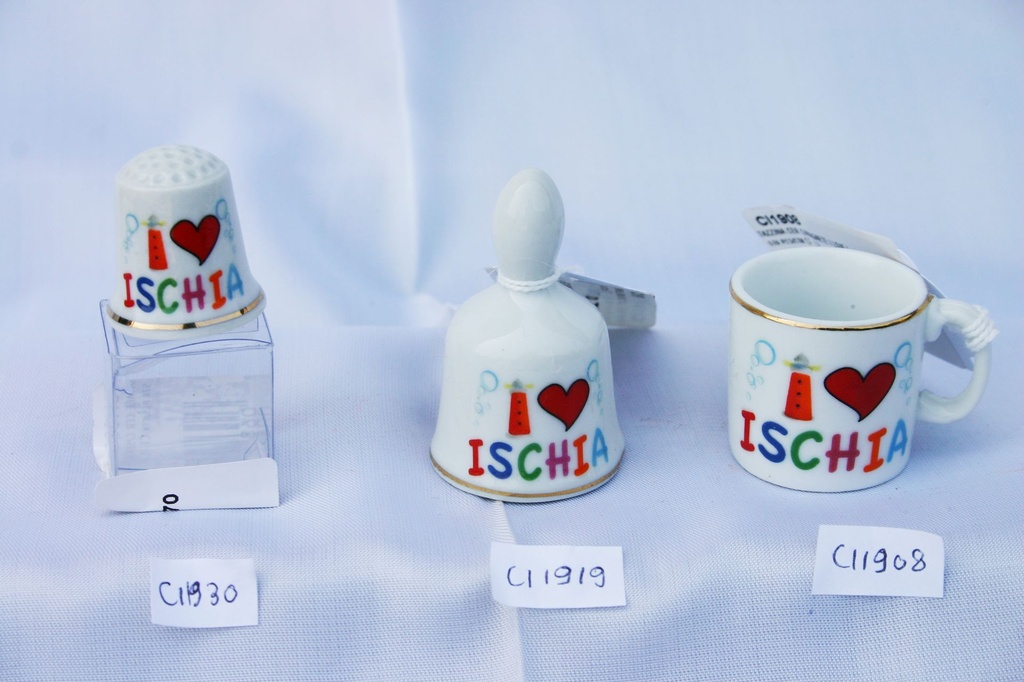 CAMPANELLA CERAMICA I LOVE ISCHIA 