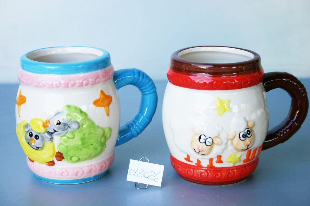 TAZZA CERAMICA PECORA 4 MOD ASS 