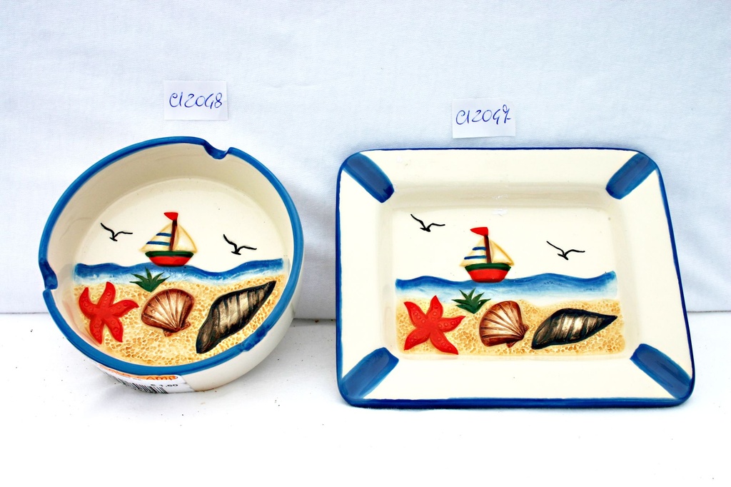 POSACENERE CERAMICA TONDO VED. MARINA 