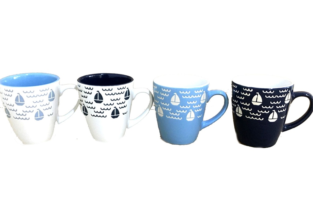 TAZZE CER DEC. MARINARO BARCHETTE 4 COL 
