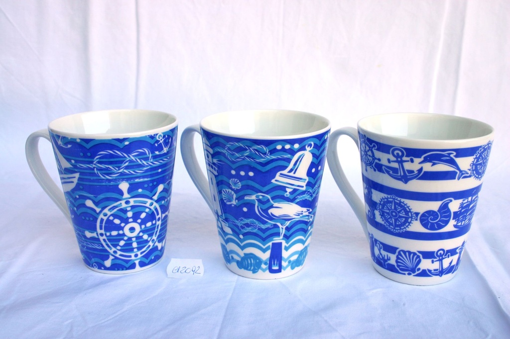 TAZZE CERAMICA DECORI MARINARI 3 MOD ASS 