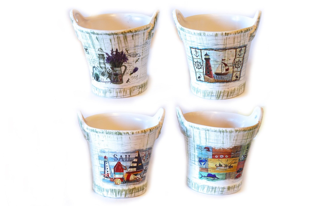 VASO CERAMICA C/BUCO 11,5*10,5*11 CM 