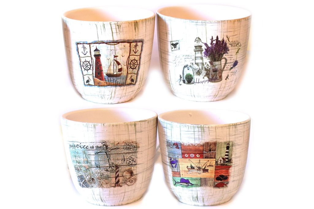 VASO CERAMICA C/BUCO 14*14*12,5 CM 