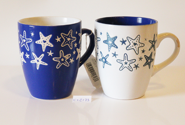 TAZZA CERAM STELLE 2 COL ASS H 11CM 