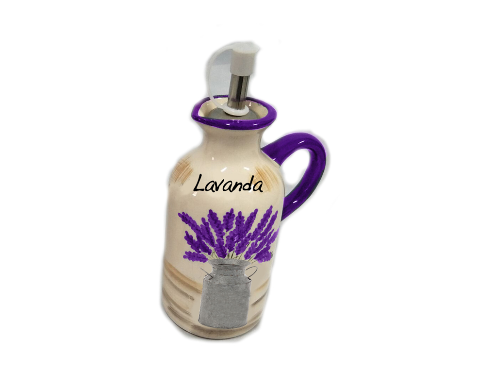 BOTTIGLIA CERAMICA OLIO C/LAVANDA 
