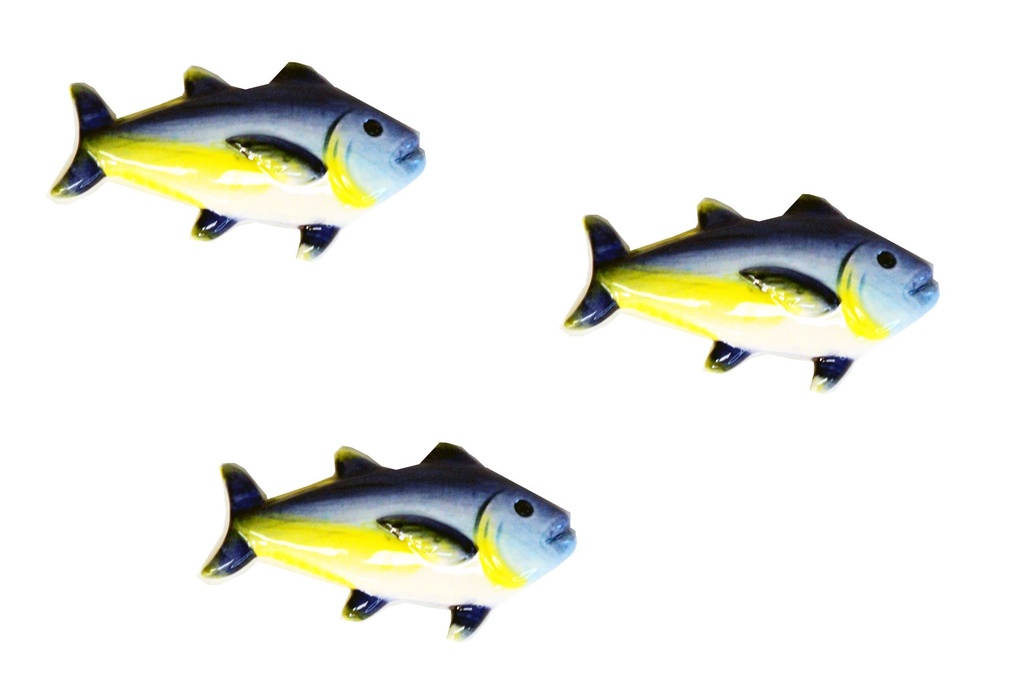 MAGNETE CERAMICA PESCE BLU/BIANCO 8*4.5 CM 