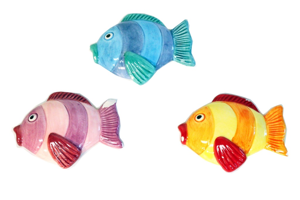 MAGNETE CERAMICA PESCI 3 COL ASS 6.5*5 CM 