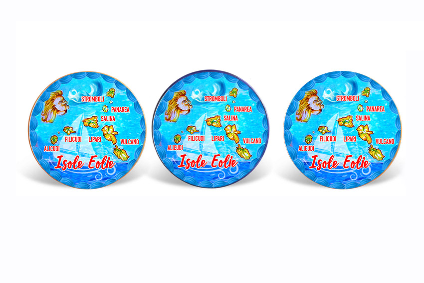 MAGNETE CERAMICA PIATTO DIAM 7 CM EOLIE 