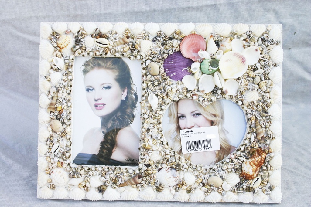 PORTAFOTO C/INT DOPPIA FOTO RET+CUORE C/CONC 22x30 