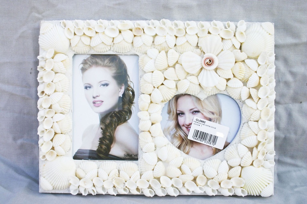 PORTAFOTO C/INT DOPPIA FOTO RET+CUORE C/CONC 22x30 