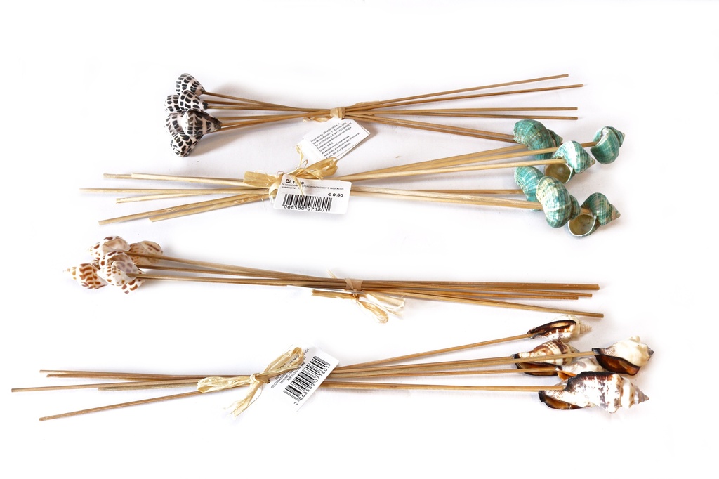 DECORAZIONI BASTONCINO C/CONCH MARINE ASS CM 25 4 MOD ASSTI