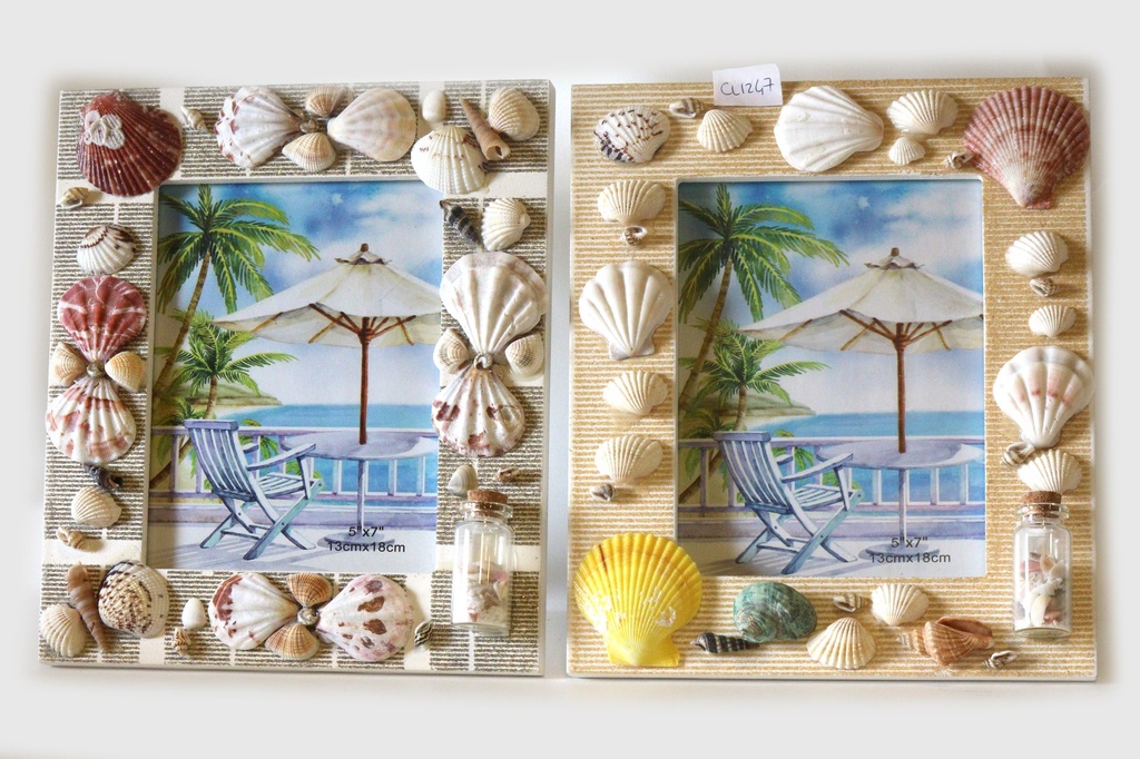 PORTAFOTO CONCHIGLIE C/BOTT 7" 