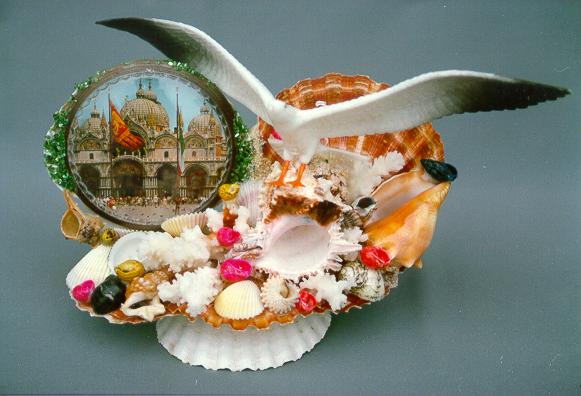 VEDUTA c/GABBIANO GRA SU B/CAPPASANTA cm 18 