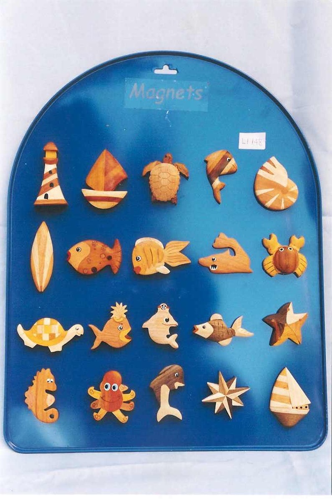 MAGNETI LEGNO SOGGETTI MARINI 