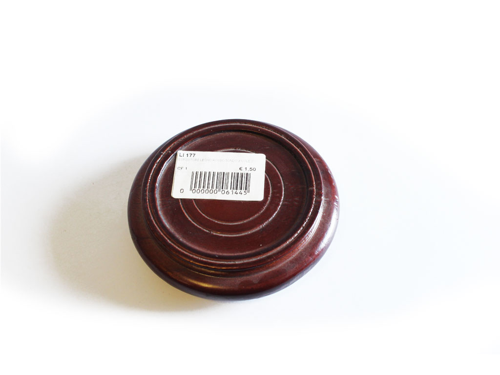 ESPOSITORE LEGNO ROSSO TONDO DIAM UTILE 3" 