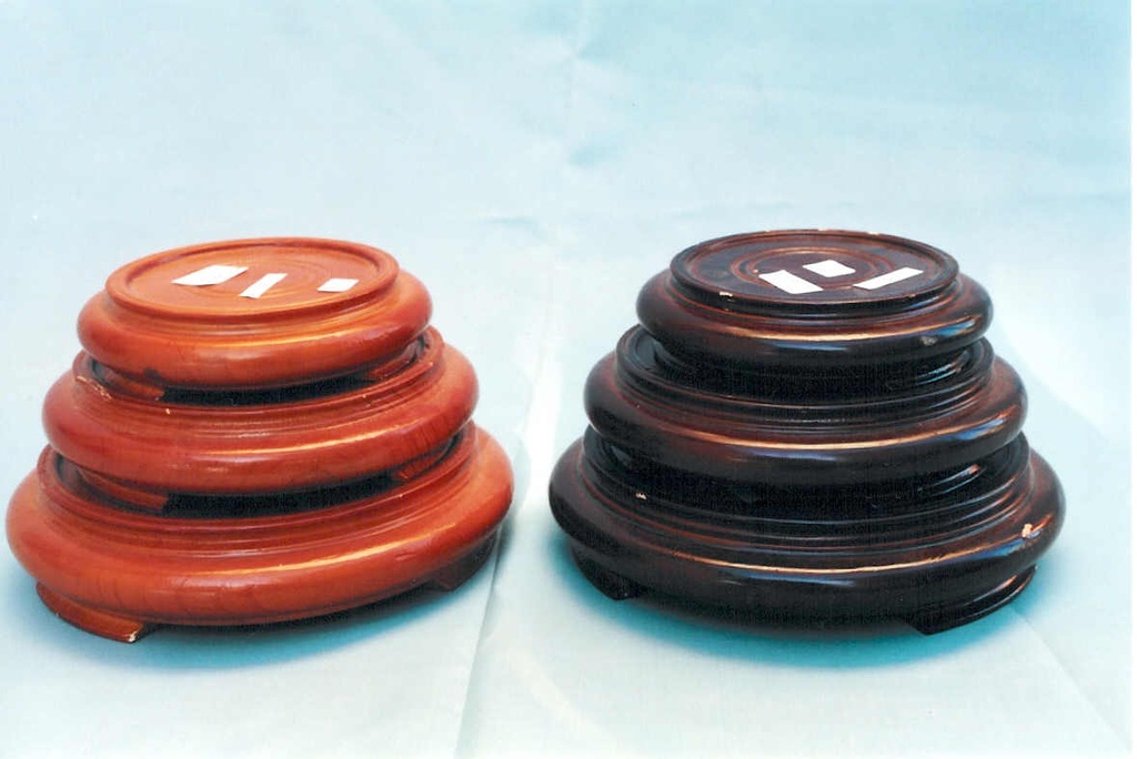 ESPOSITORE LEGNO CHIARO TONDO DIAM UTILE 4" 