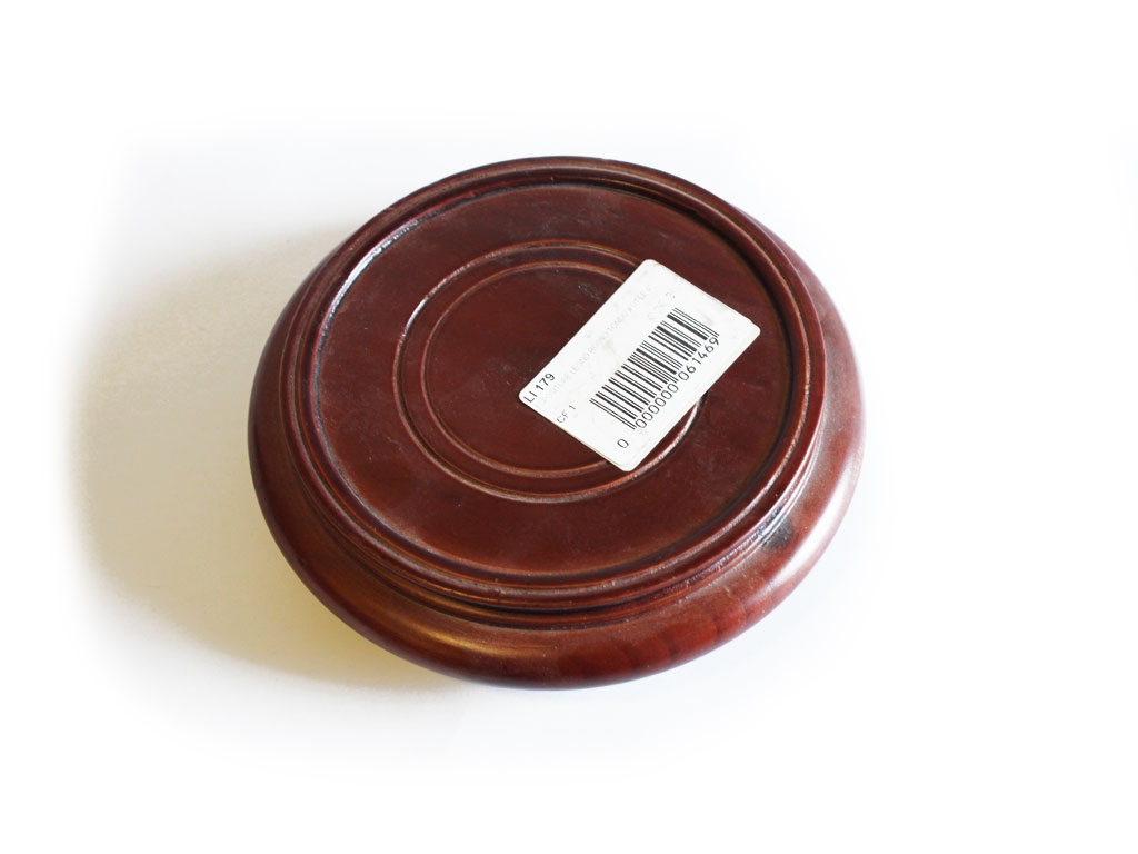 ESPOSITORE LEGNO ROSSO TONDO DIAM UTILE 4" 