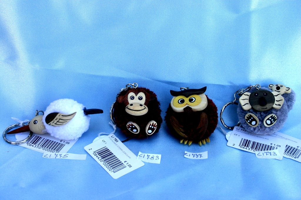 PORTACHIAVE GUFO LEGNO/LANA 