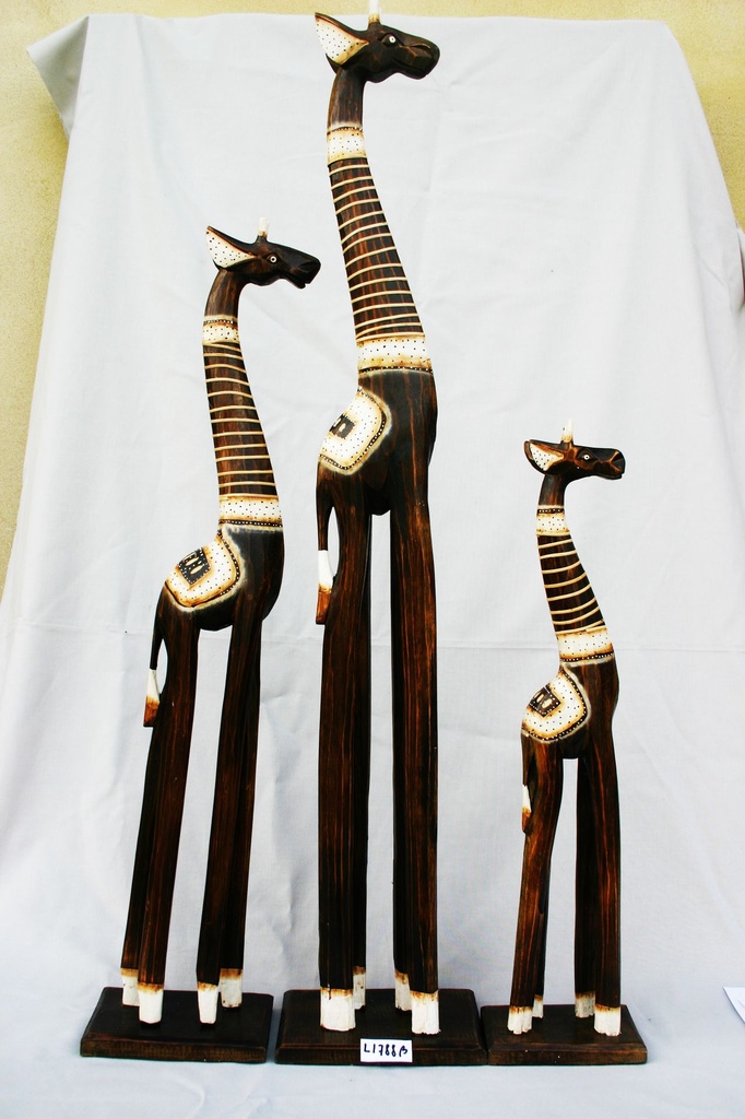 SET GIRAFFA COLLO RAFIA 60-80-100 cm. 