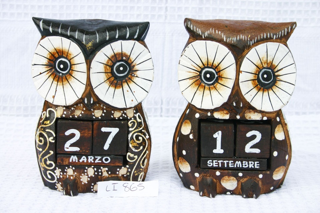 GUFO LEGNO CALENDARIO PANCIA CM 13 ASS. 