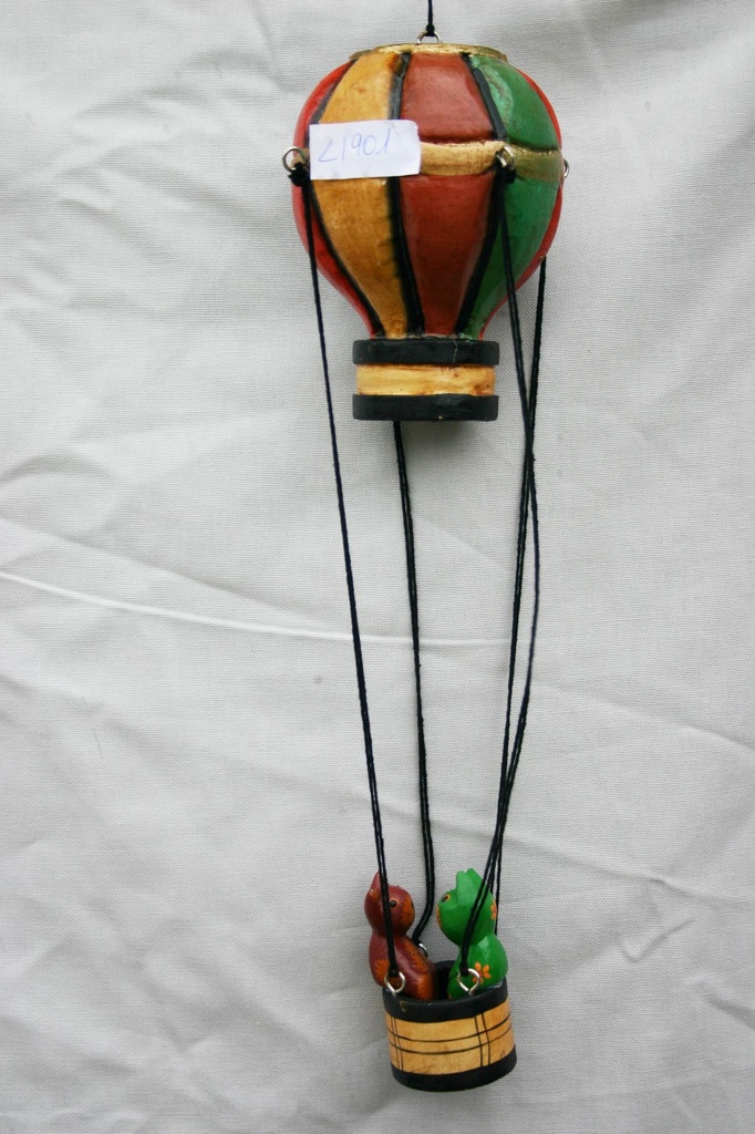 MONGOLFIERA LEGNO C/GATTI 