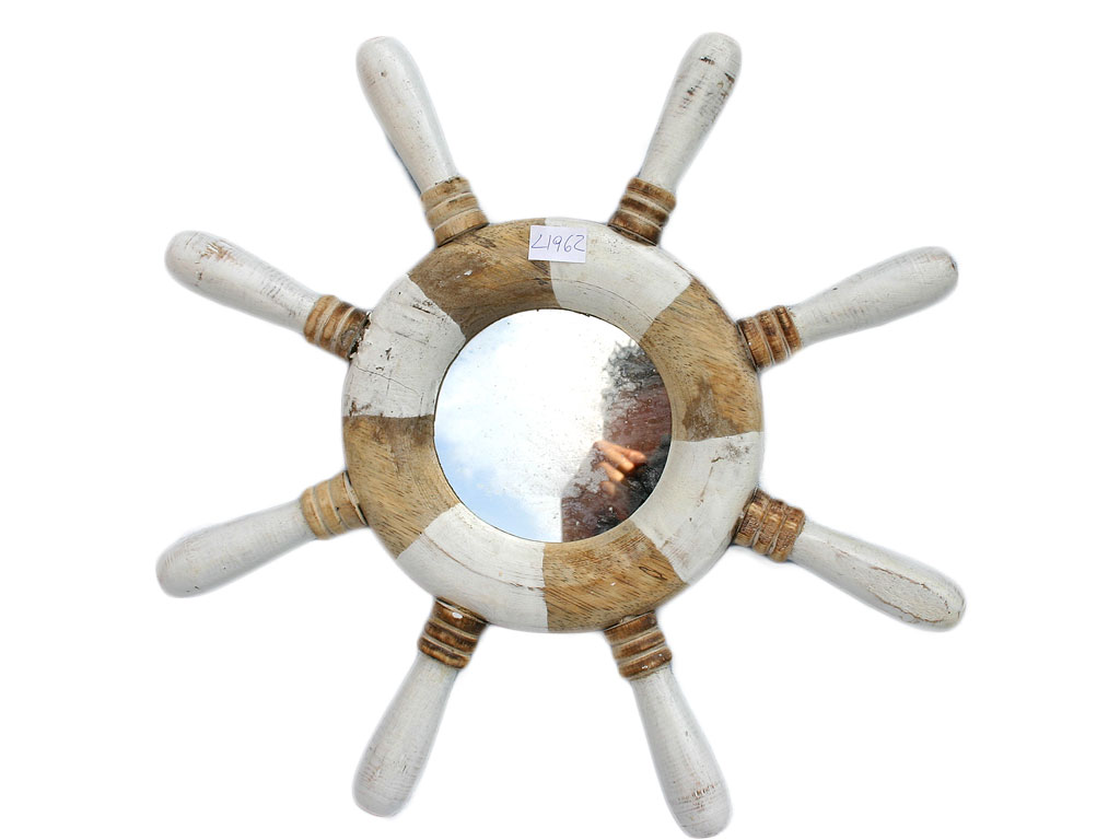 TIMONE LEGNO DIAM CM 40 BLU-NATURALE 