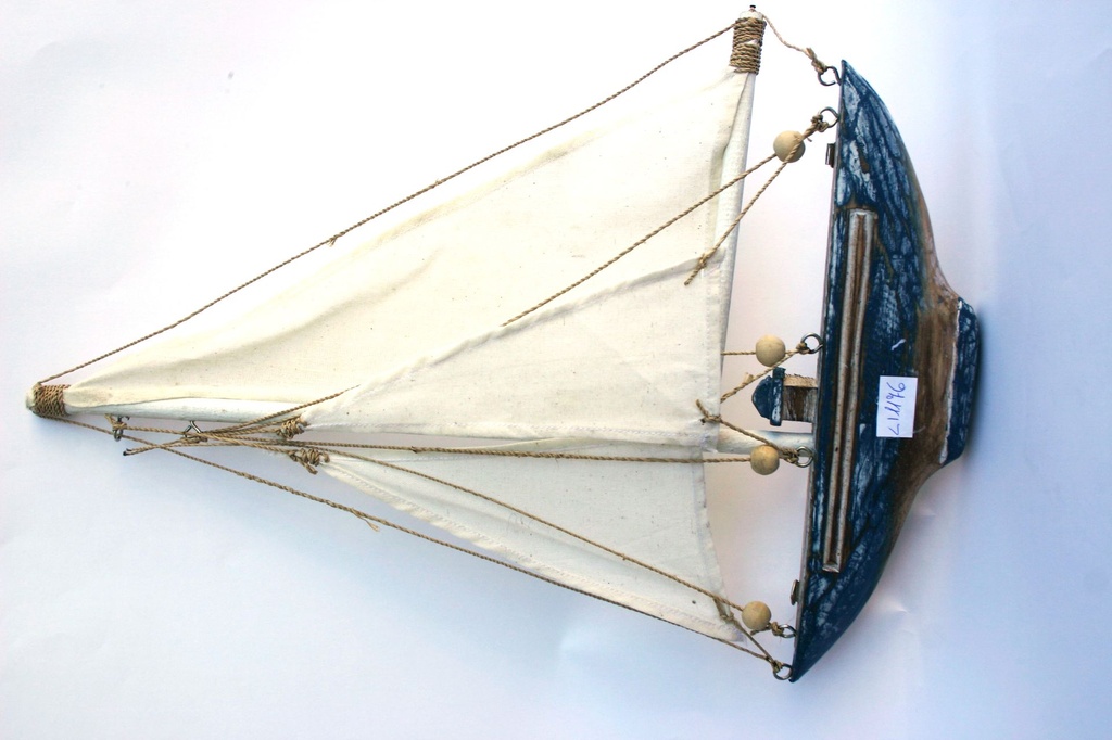 BARCA LEGNO A VELA D'APP CM 42*33 - 3 COL ASS 