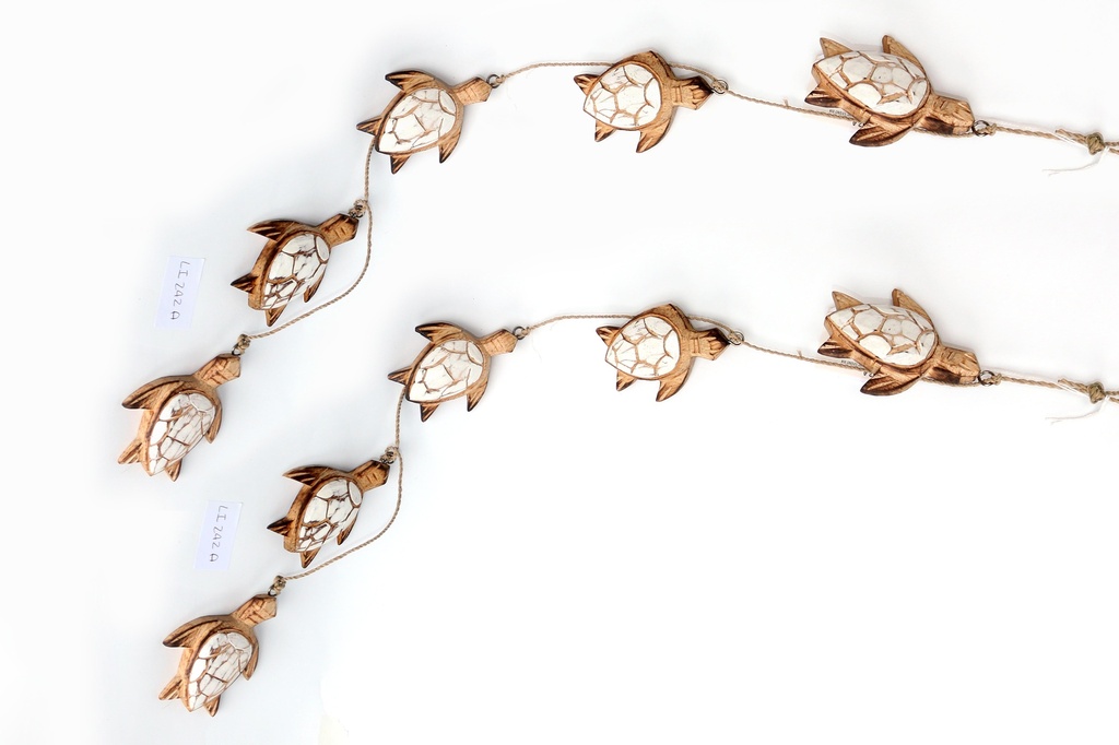 CORDA C/5 TARTARUGHE LEGNO ASS 