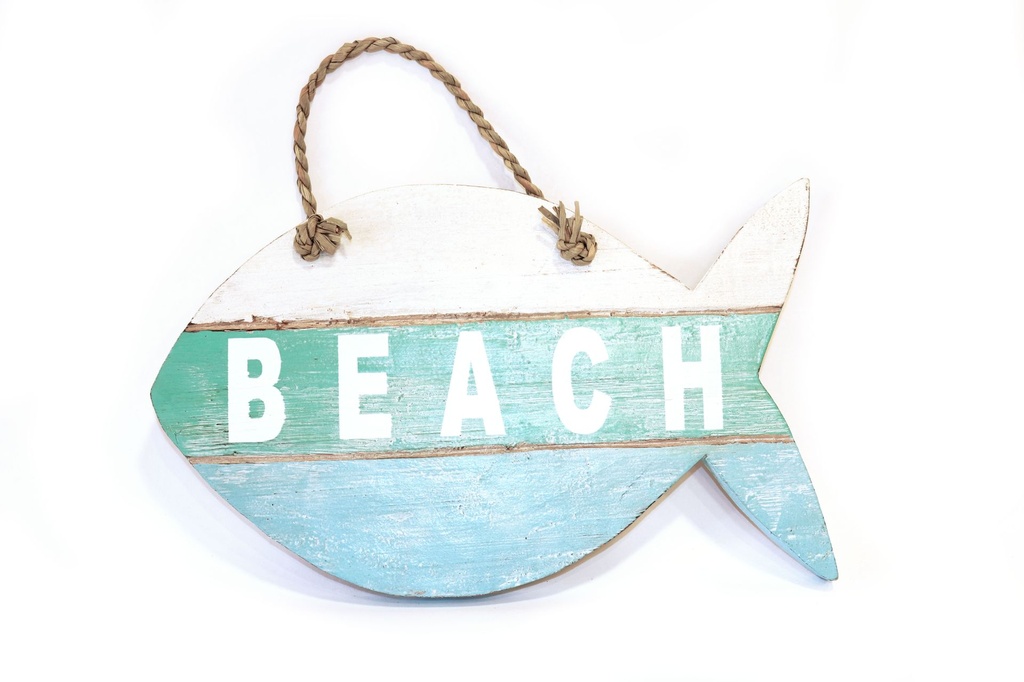 PESCE LEGNO D'APPENDERE 3 COLORI BEACH 