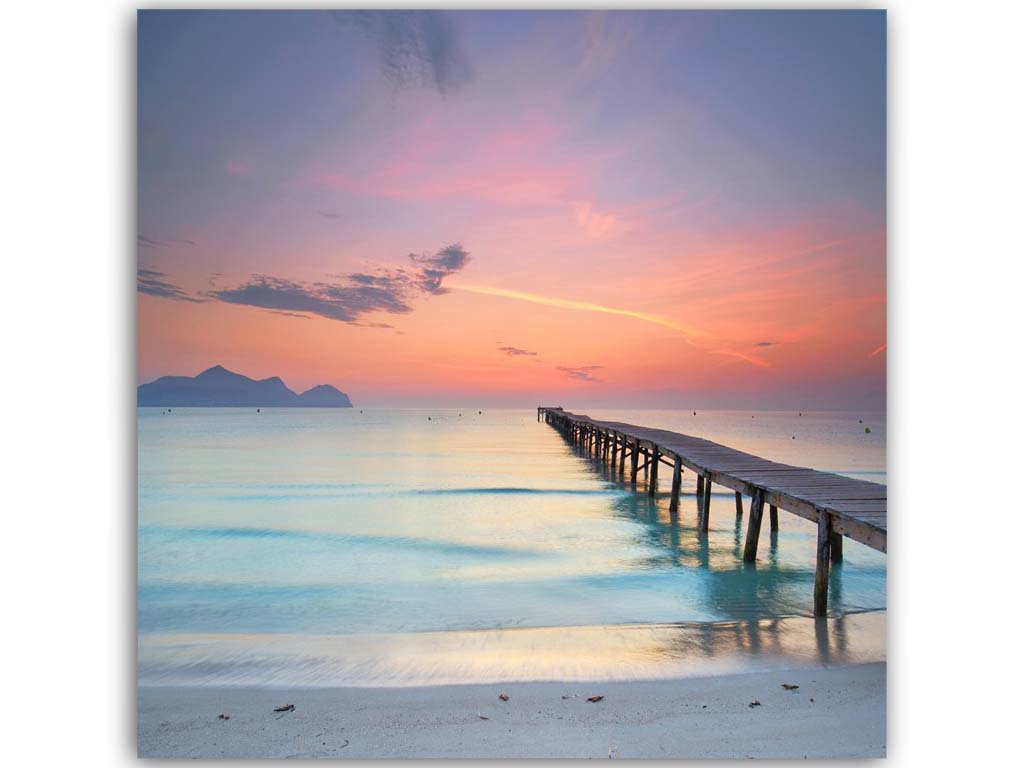 QUADRO SU TELA TRAMONTO 25*25 CM 