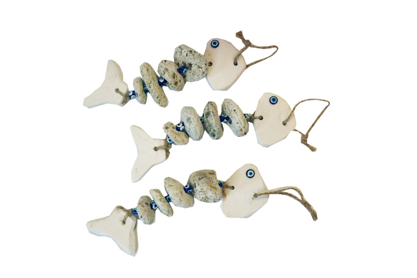 DEC D'APP IN GESSO LISCA C/SASSI 24*6 CM 