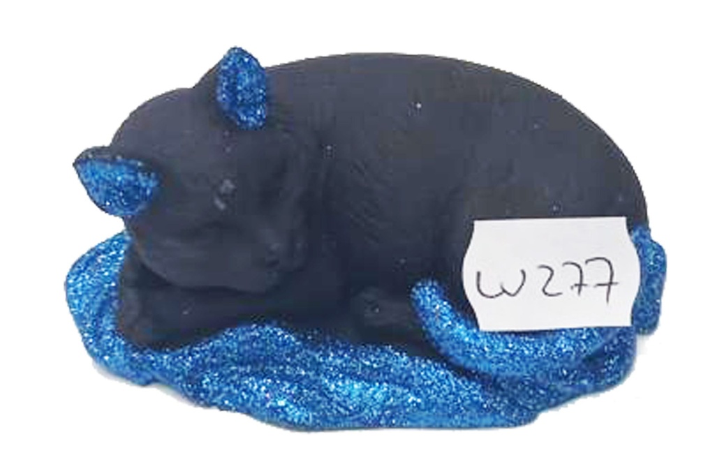 GATTO GRANDE DORMENTE BLU 