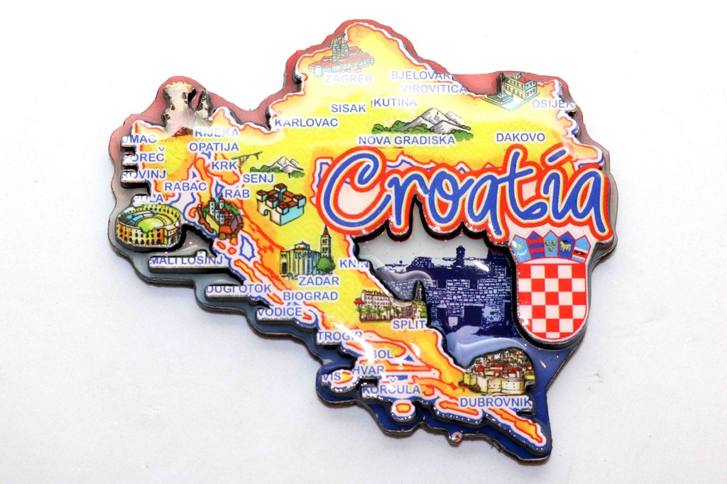 MAGNETE MDF FORMA MAPPA CROATIA 