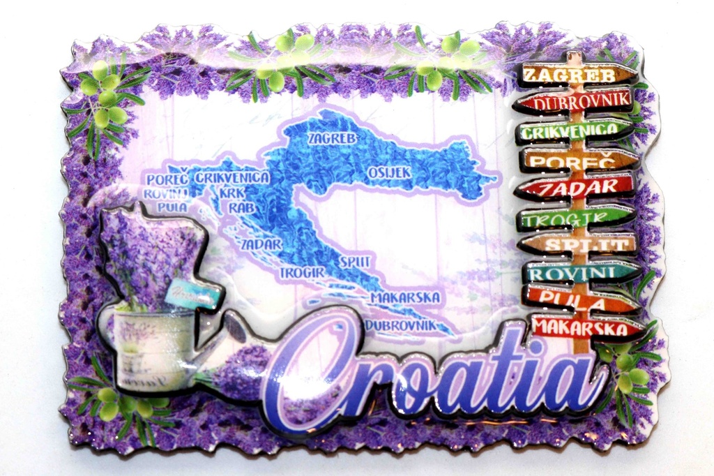 MAGNETE MDF LAVANDA MAPPA CROATIA 