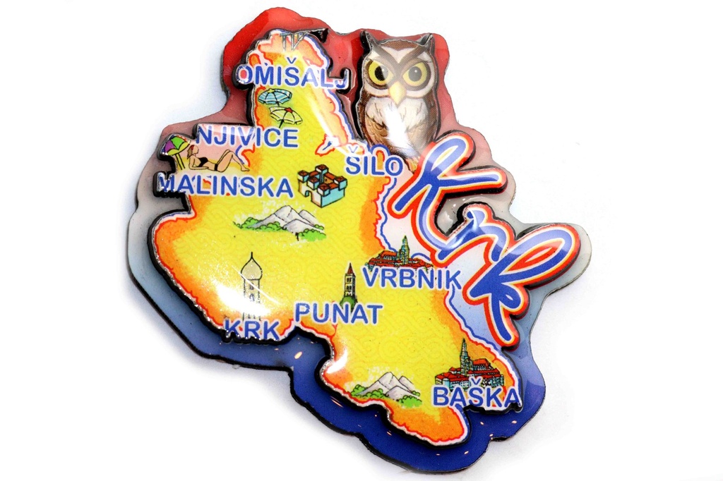 MAGNETE MDF FORMA MAPPA KRK 