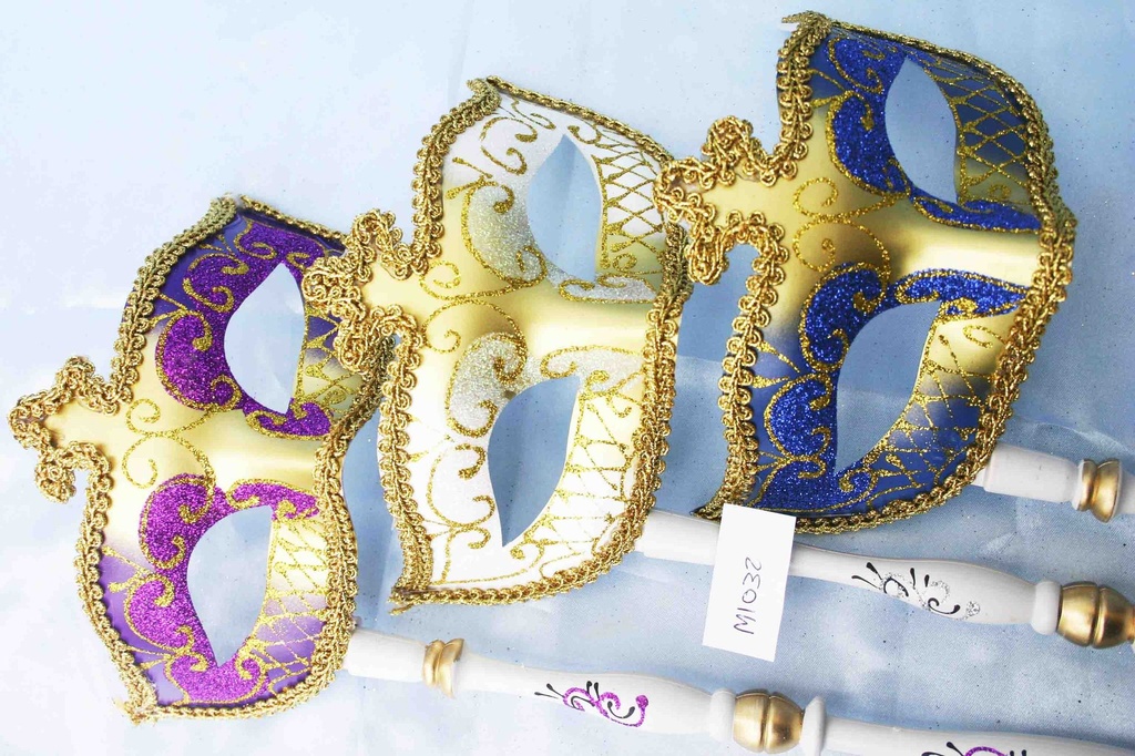 MASCHERA PLASTICA COLOMBINA C/MANICO 