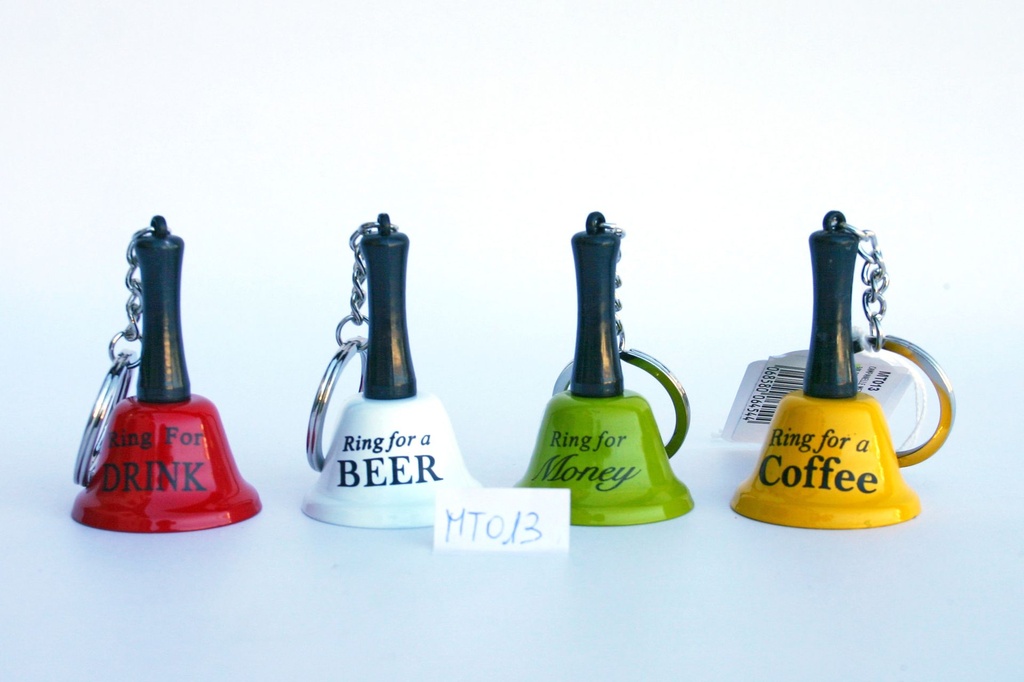 CAMPANELLE METALLO 6 CM FRASI E COLORI ASS 