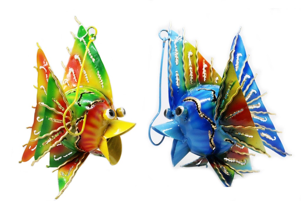 PESCE METALLO 6 MOD E COLORI ASS 