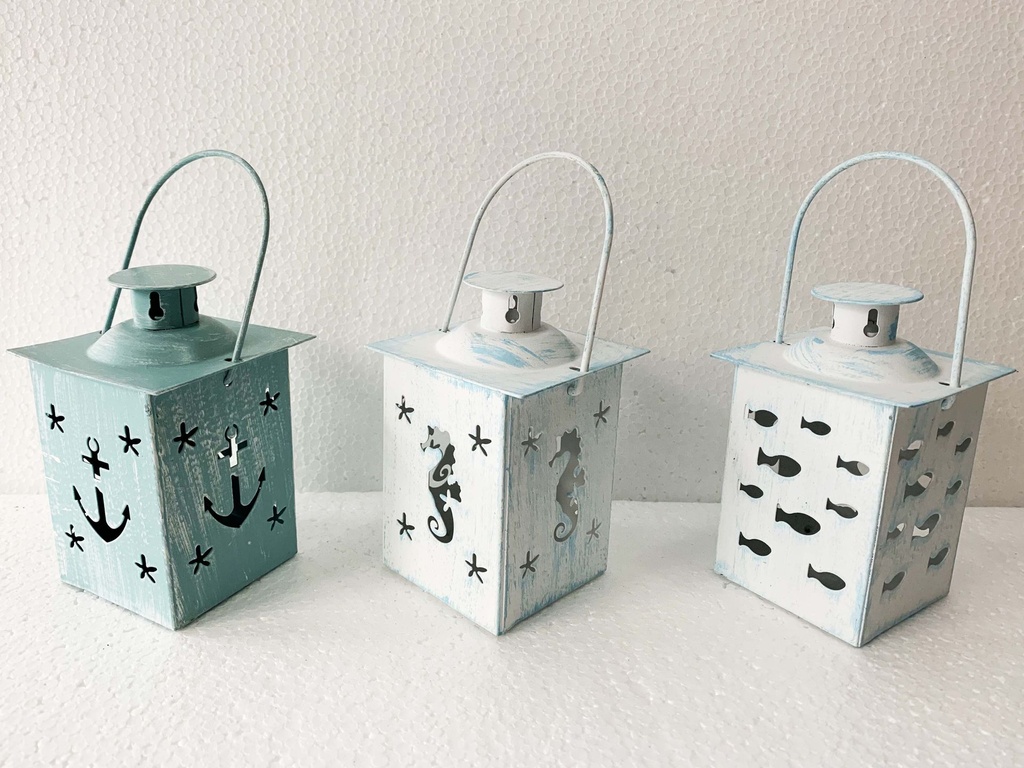 LANTERNA MET B/B ANCORA, CAVAL, PESCE 