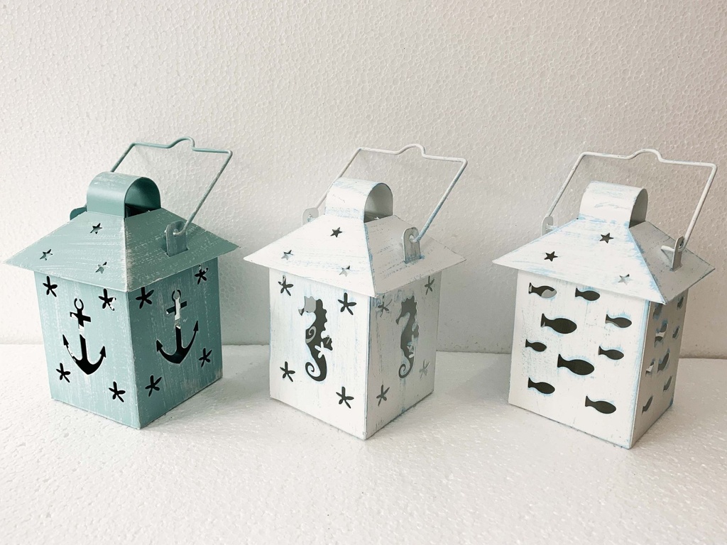 LANTERNA MET B/B ANCORA, CAVAL, PESCE 