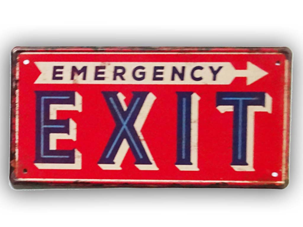 TARGA METALLO USCITA EMERGENZA 30*15 CM 