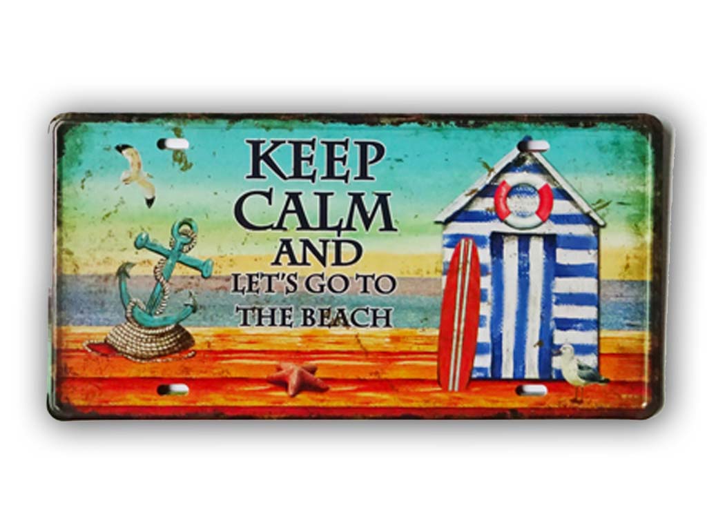 TARGA METALLO KEEP CALM AND 30*15 CM 