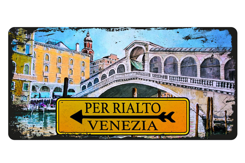 TARGA METALLO 30*15 VENEZIA 