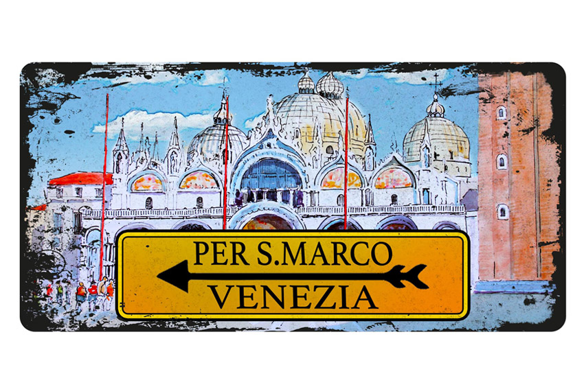 TARGA METALLO 30*15 VENEZIA 