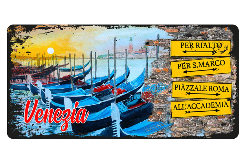 TARGA METALLO 30*15 VENEZIA 