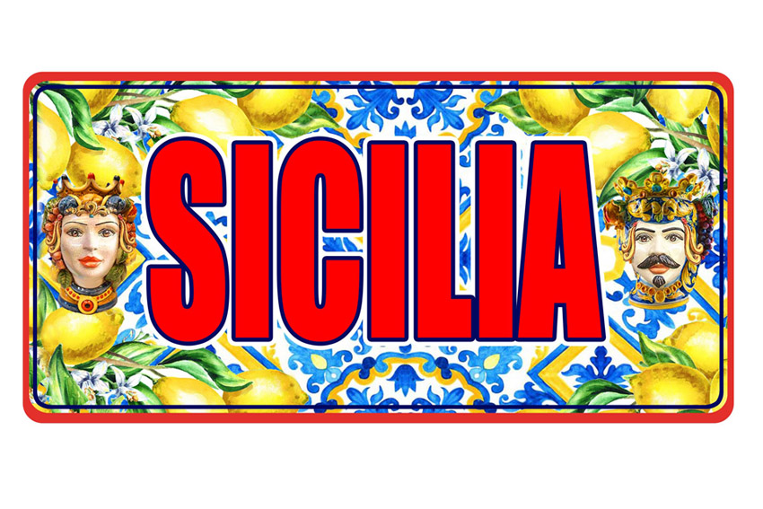 TARGA METALLO 30*15 SICILIA 