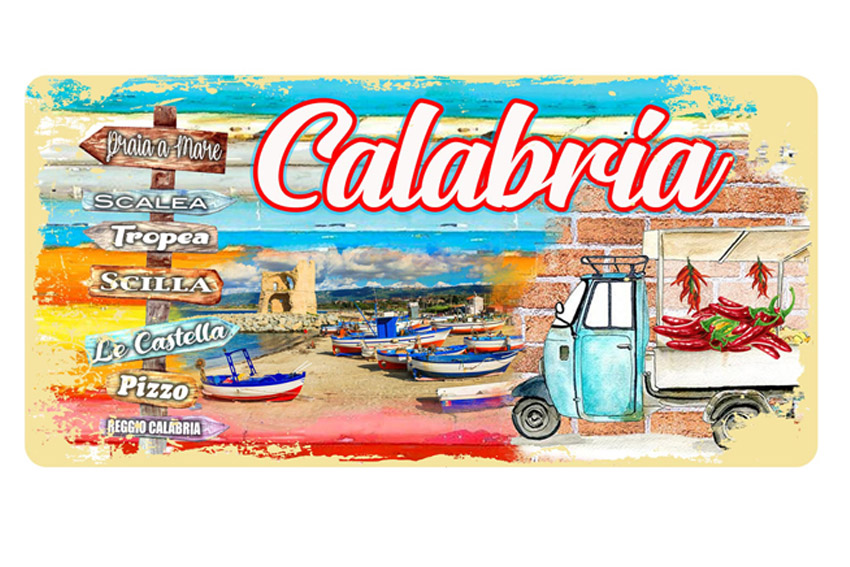 TARGA METALLO 30*15 CALABRIA 