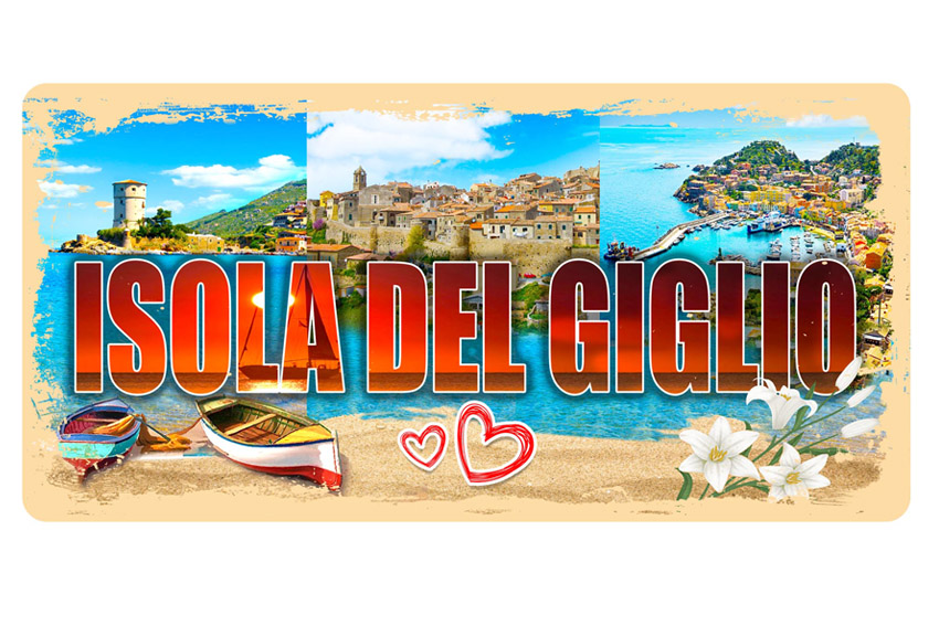 TARGA METALLO 30*15 ISOLA DEL GIGLIO 